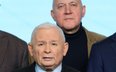 Prezes Prawa i Sprawiedliwości Jarosław Kaczyński oraz europoseł PiS Joachim Brudziński