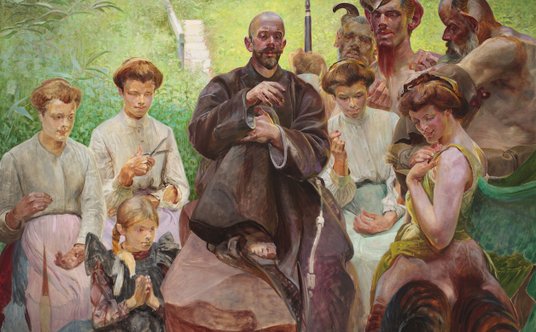 Jacek Malczewski "Święty Franciszek" 1908, MNW - obecnie na wystawie stu arcydzieł MNW w Lozannie
