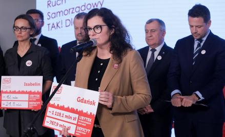 Konferencja prasowa Ruchu Samorządowego "Tak! dla Polski" „Budżety przetrwania”, 22 listopada 2022 w