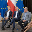 Donald Tusk, Szymon Hołownia i Włodzimierz Czarzasty