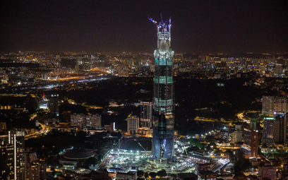 Wieżowiec Merdeka 118 dominuje nad Kuala Lumpur. Będzie drugim najwyższym drapaczem chmur na świecie