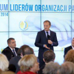 Minister zdrowia Bartosz Arłukowicz, premier Donald Tusk i prezes Instytutu Praw Pacjenta i Edukacji