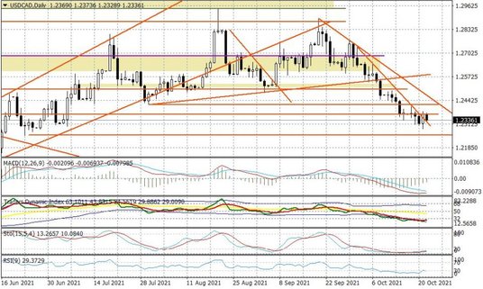 Wykres dzienny USDCAD