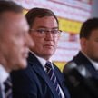 Nowy trener piłkarskiej reprezentacji Polski Jan Urban podczas prezentacji w Warszawie