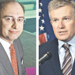 Xavier Rolet, prezes LSE (z lewej), pokieruje grupą stworzoną przez LSE i TMX. Duncan Niederauer, pr