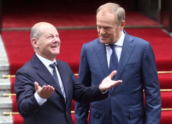 Kanclerz Niemiec Olaf Scholz na spotkaniu z premierem Donaldem Tuskiem nie przedstawił żadnych konkr