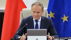 Premier Donald Tusk podczas posiedzenia rządu w KPRM w Warszawie