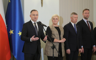Andrzej Duda w czasie uroczystości powołania rządu Mateusza Morawieckiego