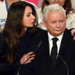 Prezes PiS Jarosław Kaczyński i Marta Kaczyńska
