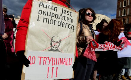 Demonstracja proukraińska w Krakowie