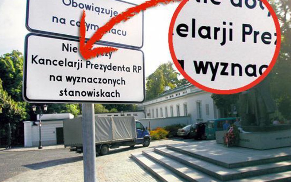 Błąd ortograficzny przed Belwederem