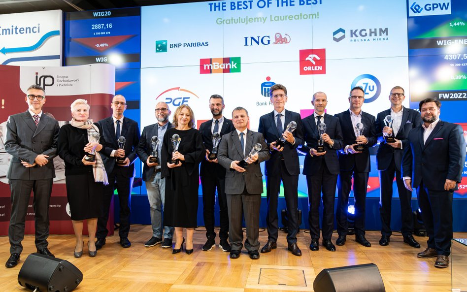 Grono laureatów „The Best of The Best”, czyli 10 spółek, których raporty sporządzane i utrzymywane s