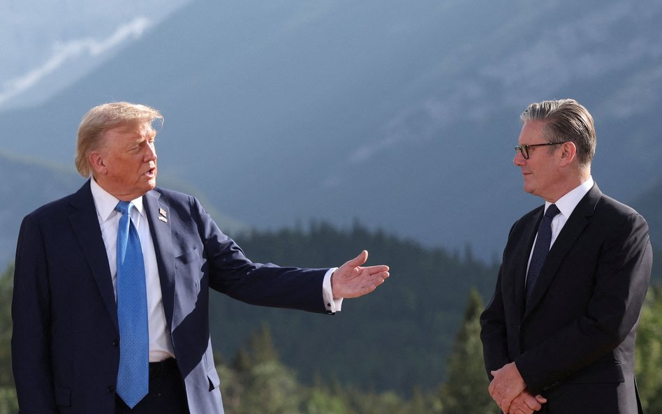 Prezydent USA Donald Trump i premier Wielkiej Brytanii Keir Starmer