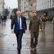 Boris Johnson i Wołodymyr Zełenski podczas spaceru po Kijowie