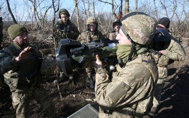 Żołnierze ukraińscy w obwodzie donieckim, fotografia z 21 lutego