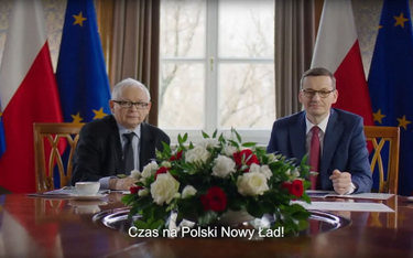 Jarosław Kaczyński i Mateusz Morawiecki zaprezentowali hasła Nowego Ładu w filmiku promocyjnym