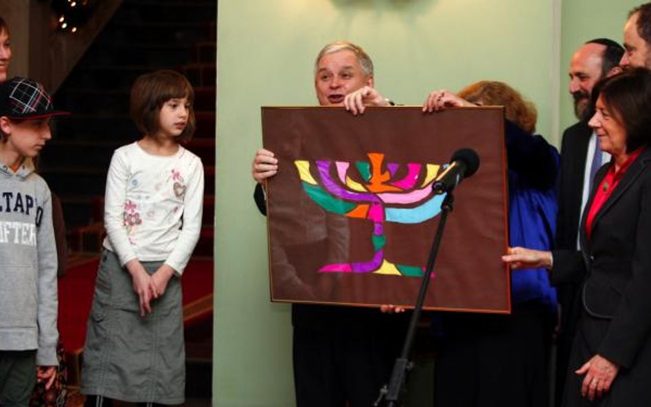 Chanuka w pałacu prezydenckim, grudzień 2007 r.