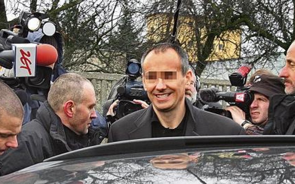 Marek D. witany szampanem