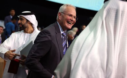 Darren Woods podczas szczytu klimatycznego COP28 w Dubaju w 2023 roku.