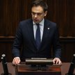 Minister finansów Andrzej Domański na sali obrad Sejmu
