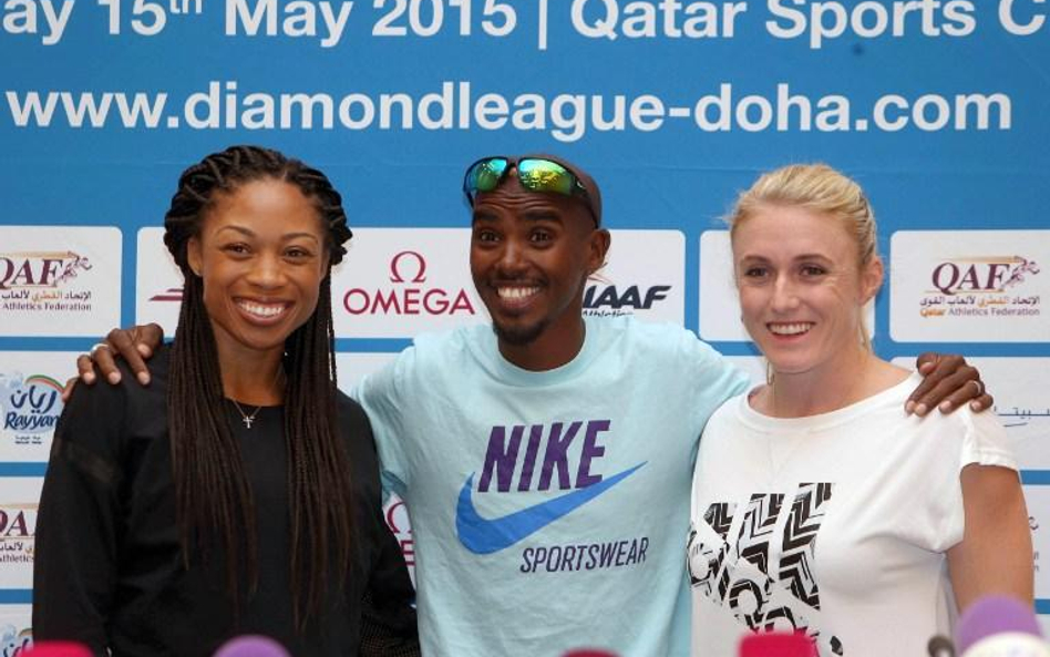 Allyson Felix, Mo Farah i Sally Pearson zapowiadali atrakcje pierwszego mityngu Diamentowej Ligi 201