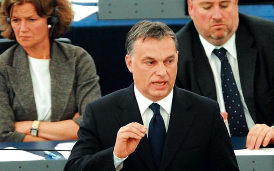 Viktor Orban wystąpił wczoraj przed Parlamentem Europejskim w Strasburgu. fot. Patrick Seeger