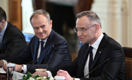 Donald Tusk i Andrzej Duda w Białym Domu