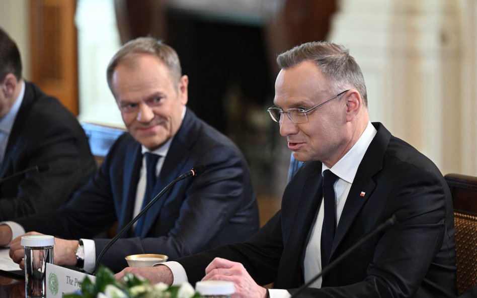 Donald Tusk i Andrzej Duda w Białym Domu