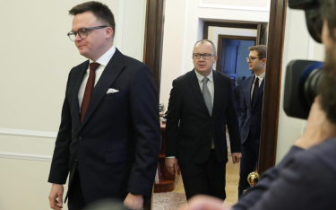 Marszałek Szymon Hołownia spotkał się w ramach konsultacji z ministrem sprawiedliwości Adamem Bodnar