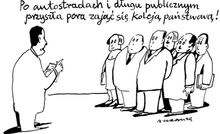 Komentarz rysunkowy. Kolej państwowa