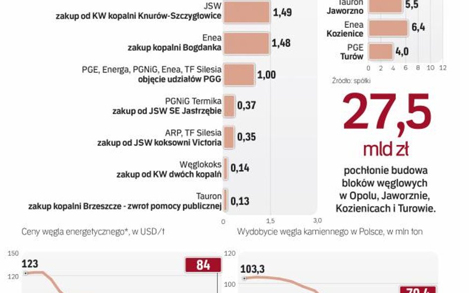 Kosztowne inwestycje w przemysł węglowy