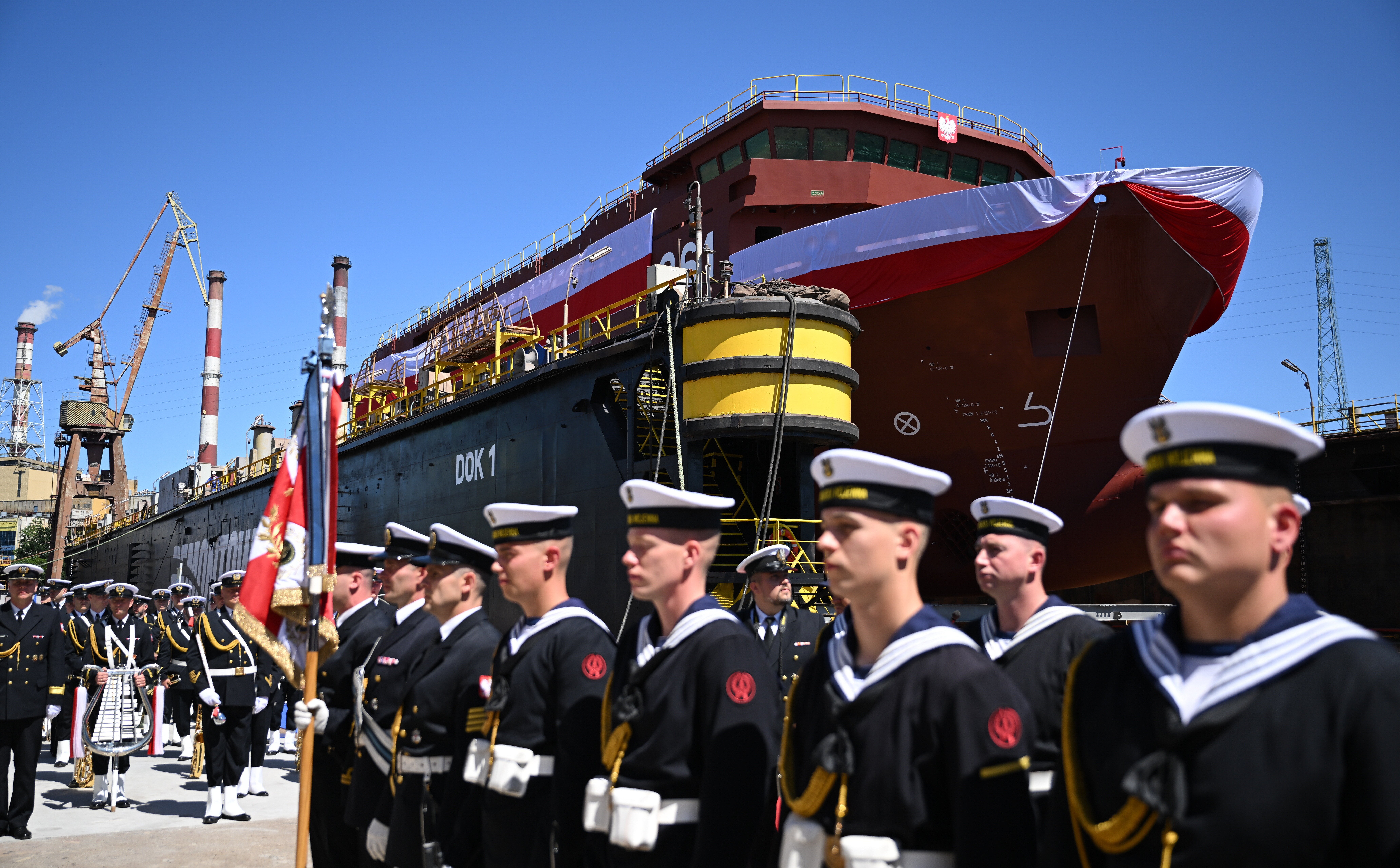 Wodowanie pierwszego okrętu rozpoznania „Delfin”