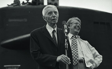 Hyman Rickover i prezydent Jimmy Carter na pokładzie „Nautillusa”