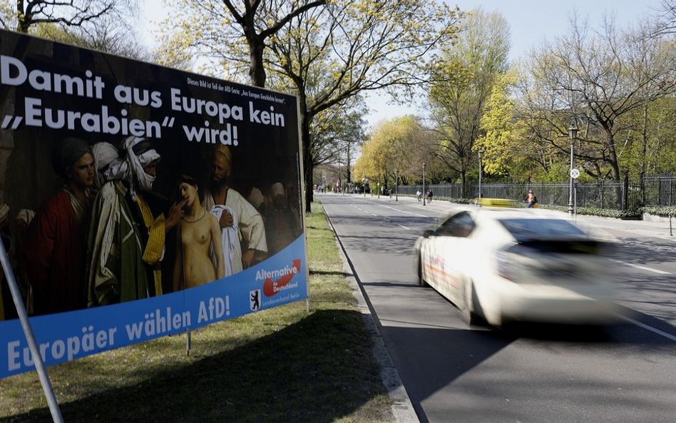 AfD wykorzystało w kampanii XIX-wieczny obraz. Są protesty