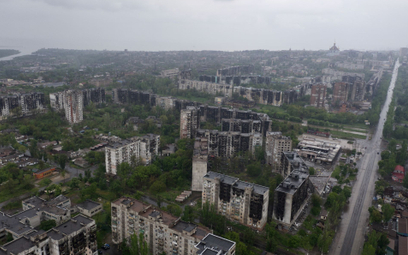 Zniszczony przez Rosjan Mariupol