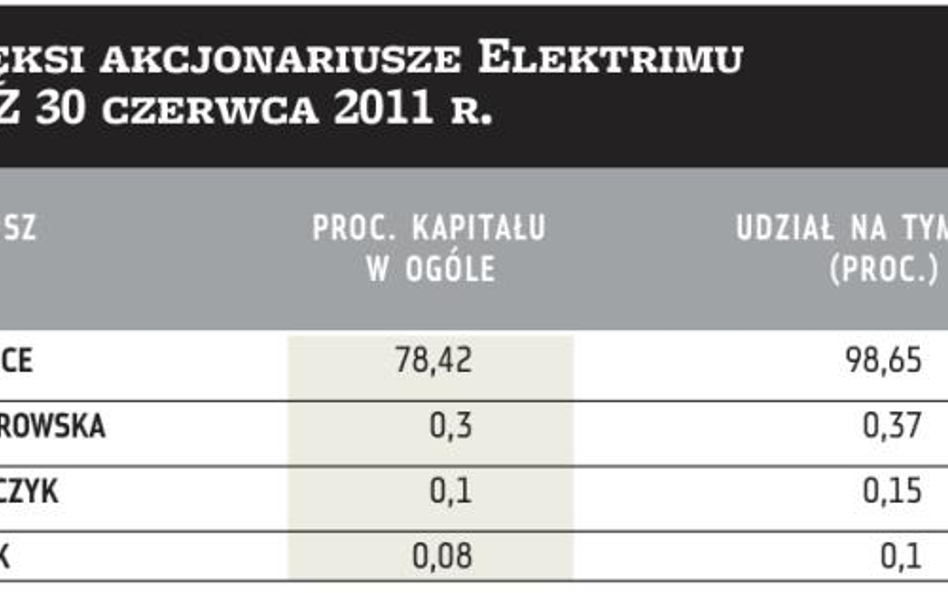 Elektrim: Zarejestrowano 80 proc. kapitału