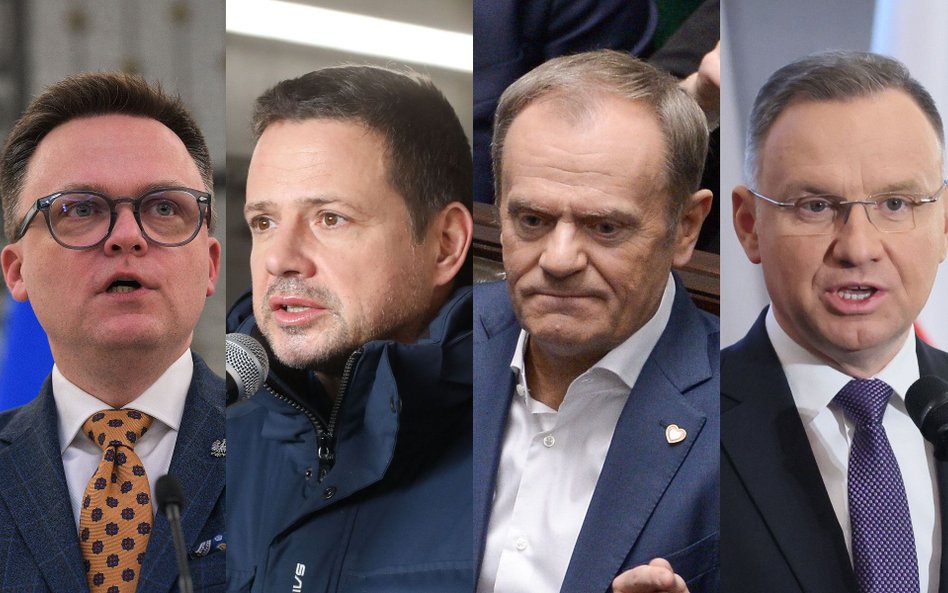 Szymon Hołownia, Rafał Trzaskowski, Donald Tusk, Andrzej Duda