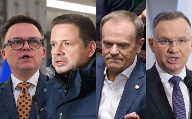 Szymon Hołownia, Rafał Trzaskowski, Donald Tusk, Andrzej Duda