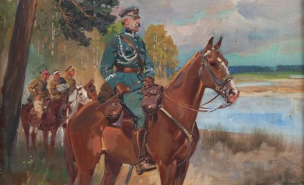 38 tys. zł osiągnął obraz Jerzego Kossaka „Piłsudski na Kasztance”. Fot. Desa Unicum