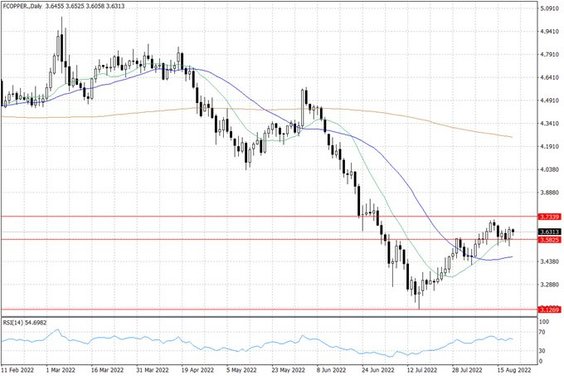 Notowania miedzi w USA – dane dzienne