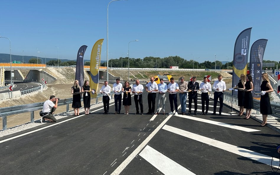 Otwarcie inwestycji autostradowej na Słowacji. Generalnym wykonawcą był Budimex
