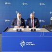 dr Filip Czernicki, prezes zarządu spółki Centralny Port Komunikacyjny, Port Polska (z lewej) i Zbig