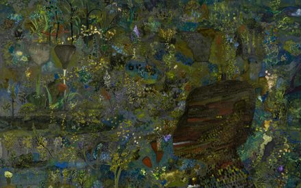 Bobo nie wierzył w ewolucję, więc Bóg zamienił go w kwiat, 2014, akwarela, papier, 50 × 35 cm