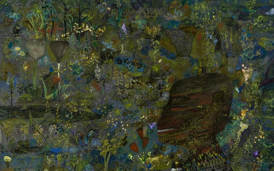 Bobo nie wierzył w ewolucję, więc Bóg zamienił go w kwiat, 2014, akwarela, papier, 50 × 35 cm