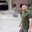 Wołodymyr Zełenski w czasie wizyty na froncie