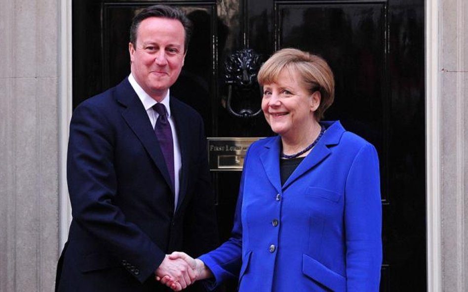 Premier David Cameron przyjmuje kanclerz Angelę Merkel na Downing Street 10