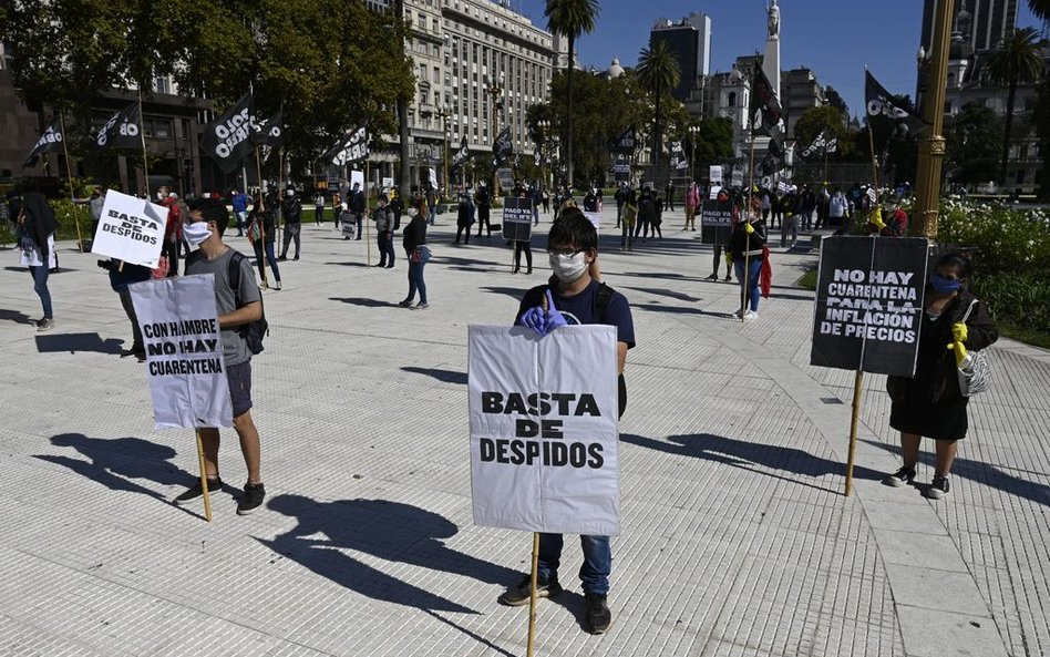 Argentyńczycy protestują przeciwko zamknięciu gospodarki w związku z pandemią