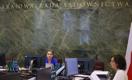 Przewodnicząca Krajowej Rady Sądownictwa sędzia Dagmara Pawełczyk-Woicka na posiedzeniu Krajowej Rad
