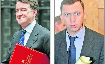 Peter Mandelson, brytyjski minister przemysłu i jego przyjaciel, miliarder Oleg Deripaska, do któreg