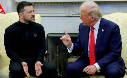 Donald Trump i Wołodymyr Zełenski podczas zakończonego kłótnią spotkania w Białym Domu, 28 lutego